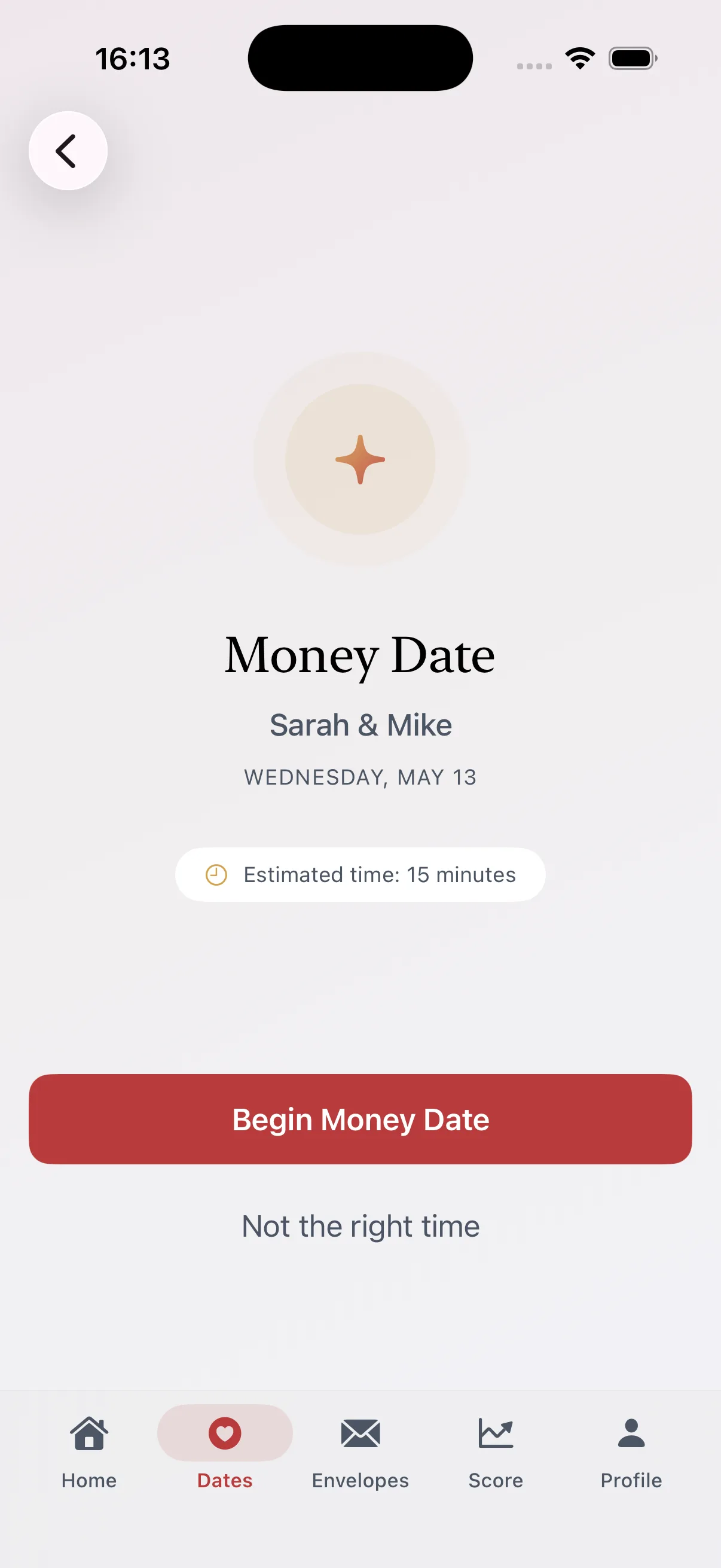 Money Date step 1: Welcome